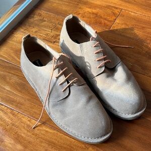 Men's Casual Tan Suede Leather Shoes